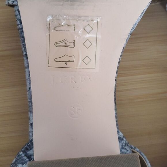 J. Crew Snake Print Square Heel Strappy Sandals Women's Shoe Size 8.5 - Picture 10 of 10